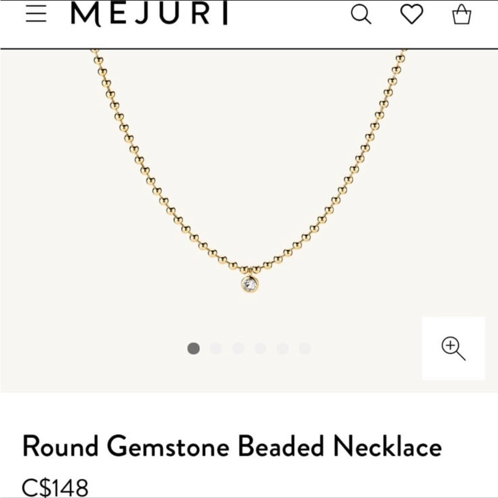 Mejuri gemstone beaded necklace